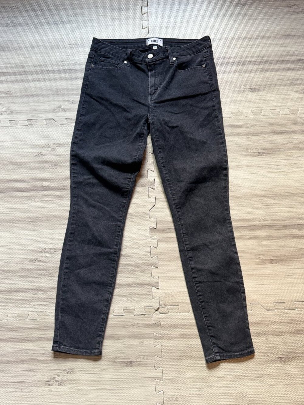 Paige Women's Black Verdugo Ankle Skinny Jeans in Black Crow